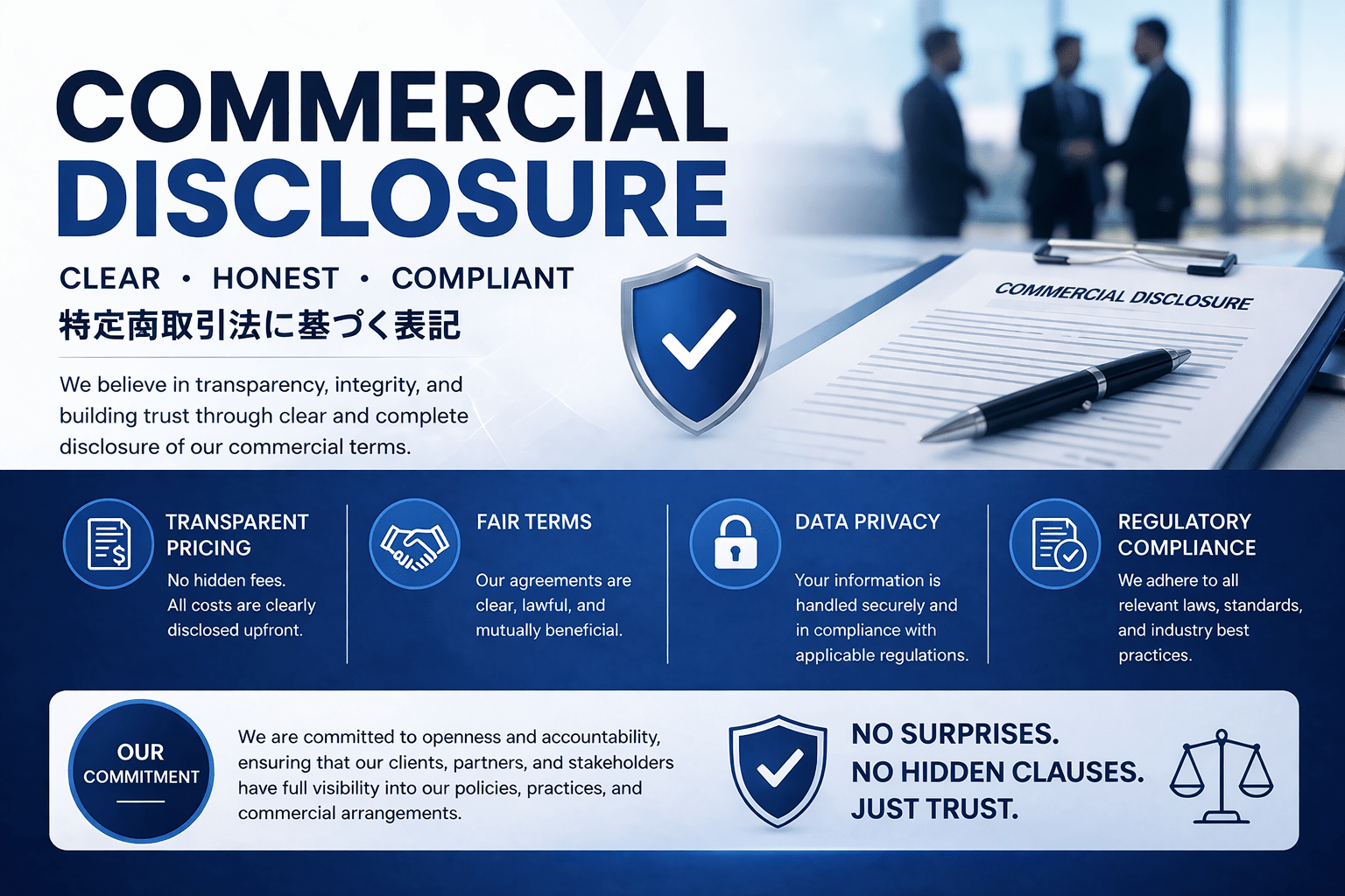 Commercial Disclosure特定商取引法に基づく表記